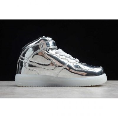 Nike Çocuk Air Force 1 Mid Wb Metal Gümüş Kaykay Ayakkabı Türkiye - 4IDCDJ35